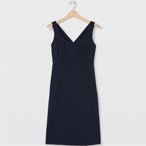 NWT Club Monaco Navy Sleeveless V-Neck Sheath Dress